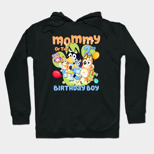 Bluey and Bingo mom happy birthday Hoodie by Justine Nolanz